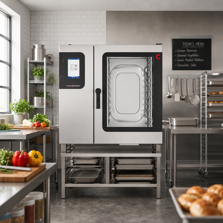 Product image #2 for Convotherm K12 Maxx Pro 10.20EB-N DD Electric Full-Size Combi Oven/Steamer School Package