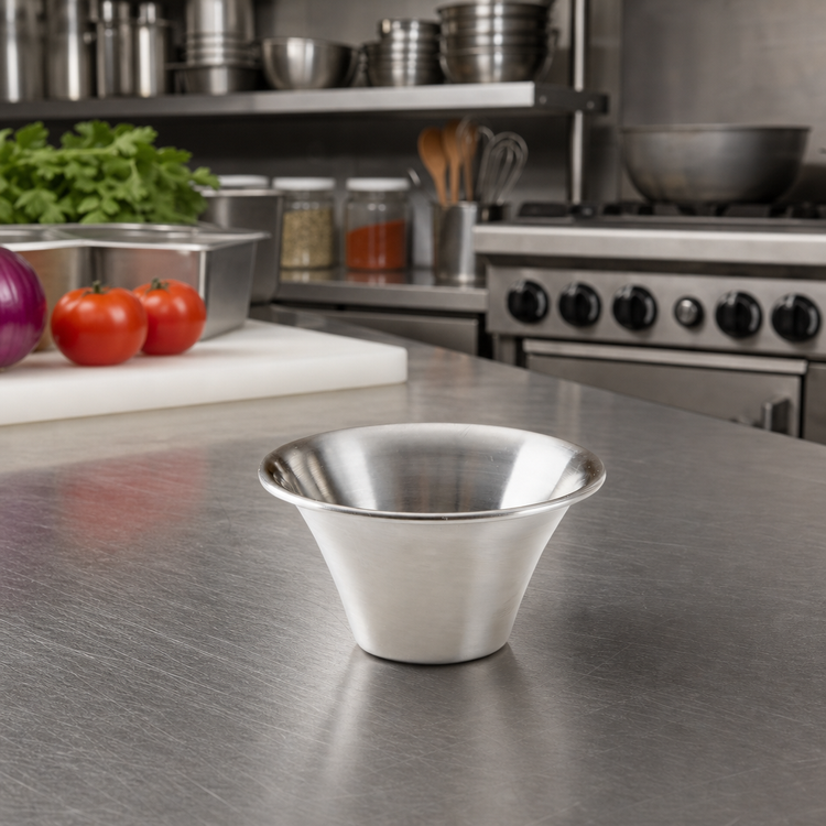 Product image #2 for American Metalcraft 3 oz Flared Stainless Steel Sauce Cup
