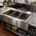 Thumbnail image #2 for Klinger's Trading 4-Compartment Drop-In Bar Sink with Dual Drainboards