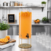 Thumbnail image #2 for Mid-Century 3 Gallon Round Beverage Dispenser with Infusion Chamber, Drip Tray, and Brass Wire Base