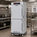 Thumbnail image #2 for Metro C5 9 Series Mobile Full-Height Pass-Thru Controlled Humidity Heated Holding and Proofing Cabinet, 17-Pan, Solid Dutch Doors, Lip Load Slides