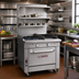 Thumbnail image #2 for Southbend Platinum 32-Inch Heavy Duty Floor Model Gas Range with 2 Open Burners, 16-Inch Charbroiler, and Convection Oven