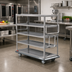 Thumbnail image #2 for Metro Queen Mary Cart with 5 Flat Shelves, Stainless Steel