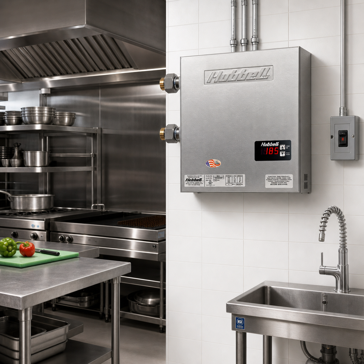 Product image #2 for Hubbell JTX027-3T Tankless Electric Booster Heater, Wall Mounted, 27 kW, 240V, 3-Phase
