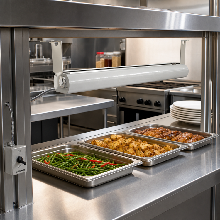 Product image #2 for Vollrath Low Profile Unlighted 42-Inch Strip Heat Lamp with Remote Toggle Switch