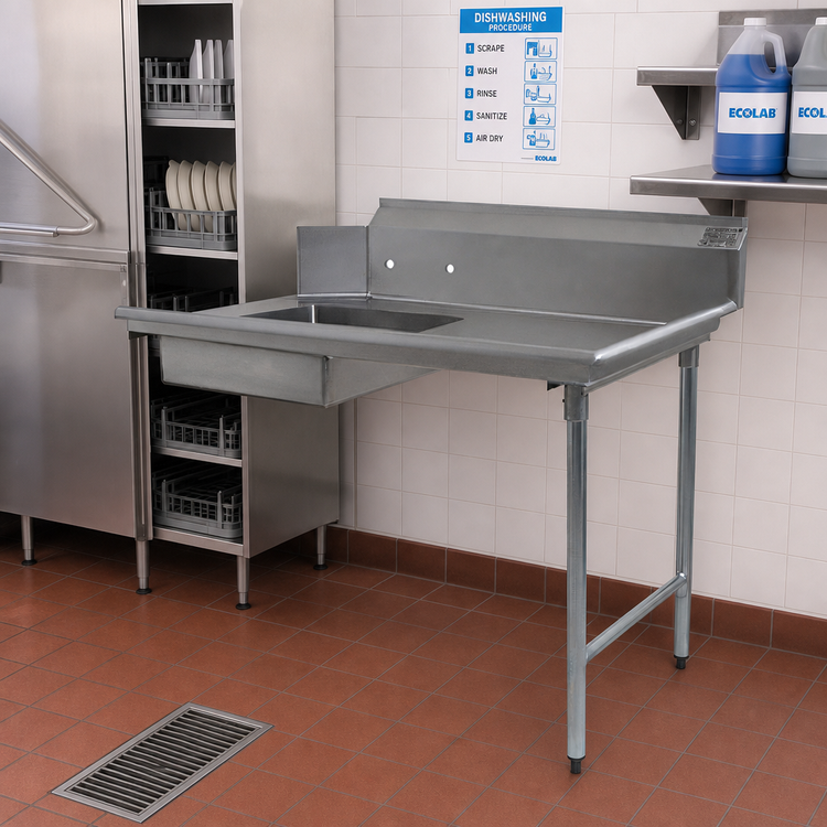 Product image #2 for Eagle Group BlendPort® 48-Inch Straight Soiled Dishtable with Right-to-Left Operation