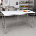 Thumbnail image #2 for John Boos 108-Inch x 24-Inch Trimming Table with 3/4-Inch Reversible Poly Top and Stainless Steel Legs