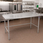 Thumbnail image #2 for John Boos Stallion ST6R1.5-36108SBK Stainless Steel Work Table with 1-1/2-Inch Rear Riser, 16-Gauge 300 Series Top, 108 x 36 Inches