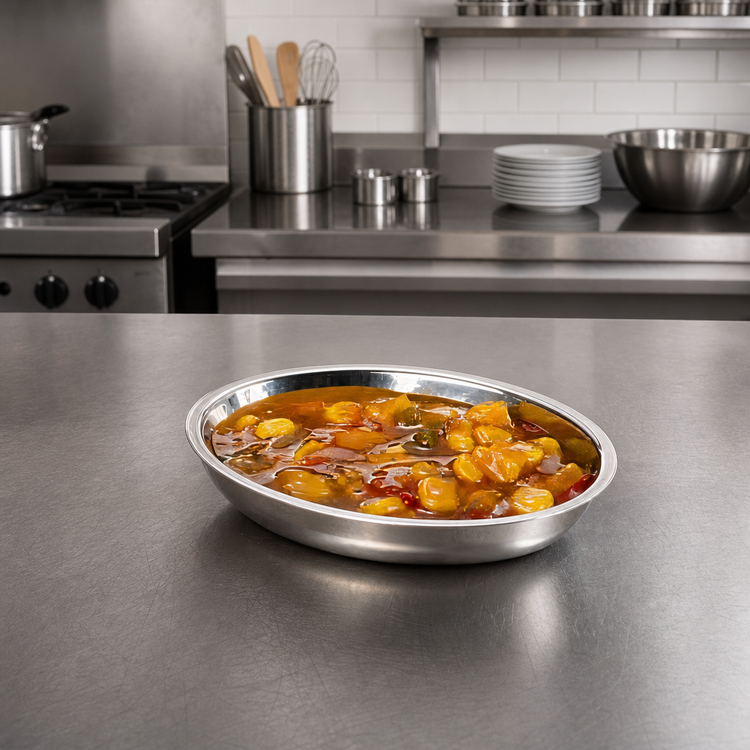 Product image #2 for American Metalcraft 4 oz Oval Stainless Steel Sauce Cup