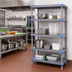 Thumbnail image #2 for Millenia 42-Inch W x 24-Inch D x 74-Inch H Gray Polymer Stationary Starter Shelving Unit with 4 Solid Shelves