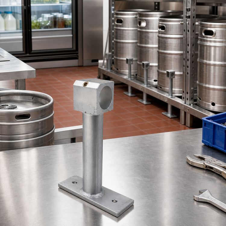Product image #2 for Channel Manufacturing Offset Keg Stop Accessory for Keg Storage, 4 x 8 Inch Aluminum