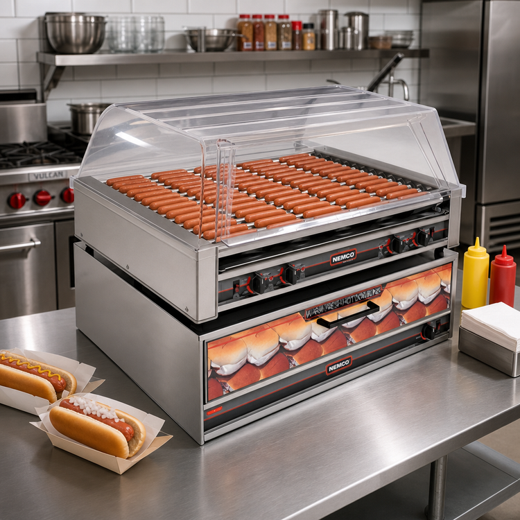 Product image #2 for Roll-A-Grill 16-Roller Hot Dog Grill, 75-Dog Capacity, 120V