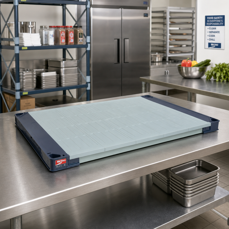 Product image #2 for MetroMax 4 60 x 24 Inch Solid Polymer Shelf with Microban, Blue