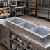 Thumbnail image #2 for Vollrath Short-Side 3-Pan Drop-In Hot Well with Infinite Controls and Manifold Drain