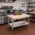 Thumbnail image #2 for Advance Tabco 24 Inch x 10 Inch x 1-1/2 Inch Wood Cutting Board for Equipment Stands, Adjustable Height