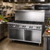 Thumbnail image #2 for Garland G60-10SS G Starfire Pro 60-Inch Gas Restaurant Range with 10 Open Burners and 2 Storage Bases
