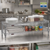 Thumbnail image #2 for Eagle Group QuadTruss 2-Tier Front Case Merchandise Wire Shelving Unit, 48 x 14 x 14 Inches, Chrome Finish