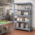 Thumbnail image #2 for Quantum Millenia 4-Shelf Polymer Shelving Unit with Dunnage Stand, 72 in. W x 21 in. D x 50 in. H
