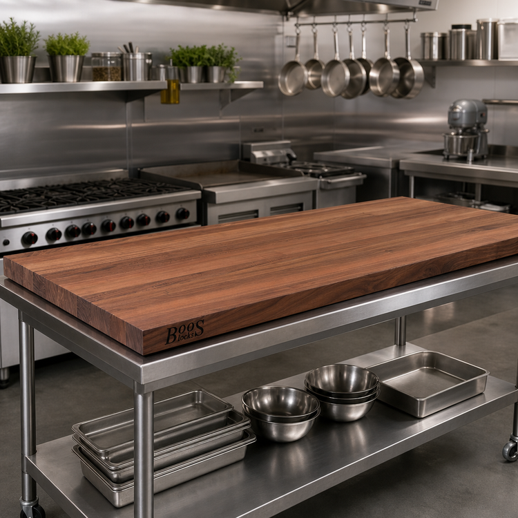 Product image #2 for John Boos Boos Block 72-Inch x 30-Inch x 1-1/2-Inch Thick American Black Walnut Edge Grain Countertop with Varnique Finish