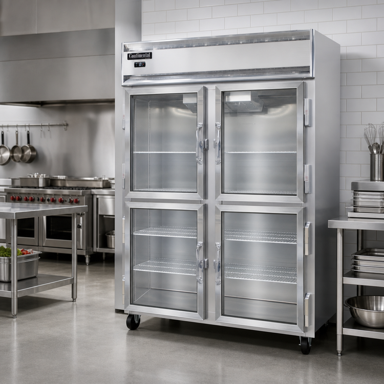 Product image #2 for Continental Refrigerator 2FENGDHD Extra-Wide Two-Section Reach-in Glass Door Display Freezer
