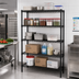 Thumbnail image #2 for Quantum 72-Inch Wide x 21-Inch Deep x 86-Inch High Black Epoxy Antimicrobial Wire Shelving Starter Kit