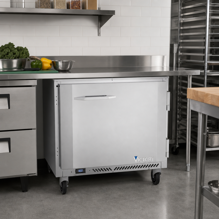 Product image #2 for Victory Refrigeration VUF36HC 36-Inch One-Section Undercounter Freezer, Rear-Mounted Self-Contained