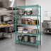 Thumbnail image #2 for EagleGard 4-Tier Starter Wire Shelving Unit, 72W x 18D x 74H, EAGLEgard Hybrid Epoxy Finish