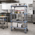 Thumbnail image #2 for Quantum Millenia Mobile Polymer Shelving Starter Unit with 4 Open Grid Shelves, 42 x 24 x 86 Inches