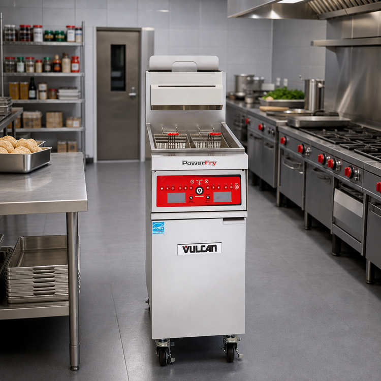Product image #3 for Vulcan V Series VFRY18 Heavy Duty Range Match Gas Fryer, 18-Inch, 45-50 lb. Fat Capacity