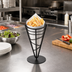 Thumbnail image #2 for Ironworks Conical Black Wrought Iron French Fry Basket, 5-Inch Dia. x 9-Inch H