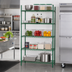 Thumbnail image #2 for Heavy Duty 5-Tier Stationary Wire Shelving Unit, 24 x 14 x 84 Inches, Green Epoxy Coated
