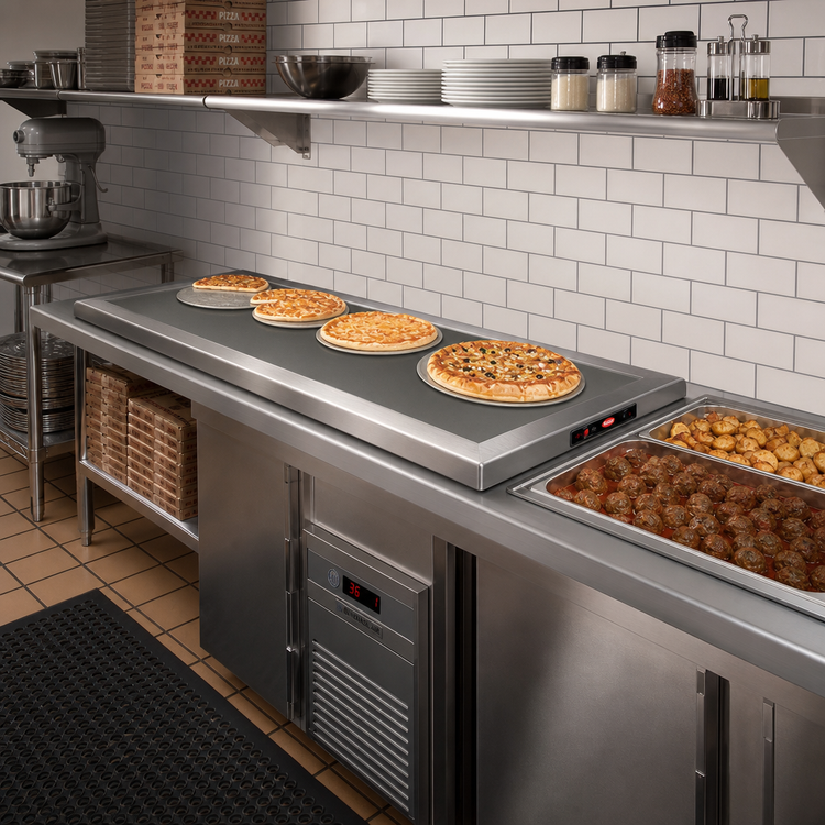 Product image #2 for Hatco Glo-Ray Built-In Heated Shelf with Flush Top, 61-1/2 x 17-Inch Surface, Hardcoat Aluminum, 950W