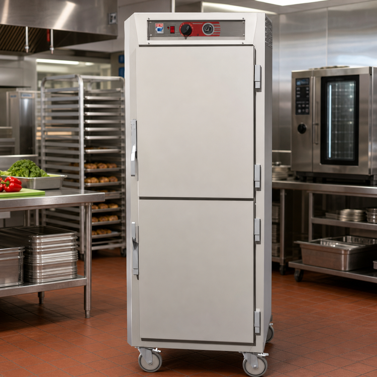 Product image #2 for Metro C5 6 Series Full-Height Mobile Heated Holding Cabinet with Solid Dutch Doors