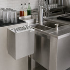 Thumbnail image #2 for John Boos UBRS-12 Underbar Glass Rinser, 12-Inch Front-Mount Bolt-On, Push-Down Faucet, Stainless Steel