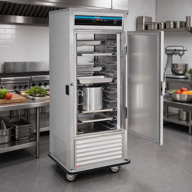 Product image #2 for FWE UFS-10 Stainless Steel Mobile Freezer with 10 Adjustable Pan Slides