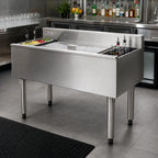 Thumbnail image #2 for Eagle Group 1800 Series B3CT-18-7 Modular Underbar Cocktail Unit with 7-Circuit Cold Plate and 8-Inch Insulated Ice Bin, 8 Bottle Wells