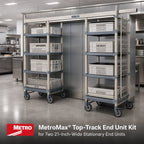 Thumbnail image #2 for Metro TOP-TRACK MXTTE21 End Unit Kit for Two 21-Inch-Wide Stationary Units, Polymer, Includes 8 86-Inch Posts