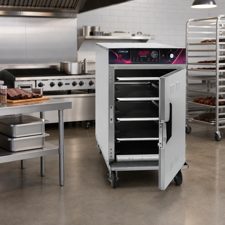 Product image #2 for Cres Cor Cook-N-Hold Low Temp Mobile Half-Height Insulated Smoker Cabinet, 8-Pan Capacity