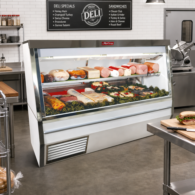 Product image #2 for Howard-McCray 34N Series 48-Inch Remote Double Duty Deli Meat & Cheese Service Case, Straight Glass, LED Lighting