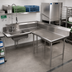 Thumbnail image #2 for Korner-Soil L-Shaped Right-Hand Dishtable with Pre-Rinse Sink, 107-Inch, 16-Gauge 304 Stainless Steel