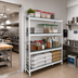 Thumbnail image #2 for Fermostock 4-Tier Corner Expansion Polymer Shelving Kit, 83 Inch H x 26 Inch W x 14 Inch D