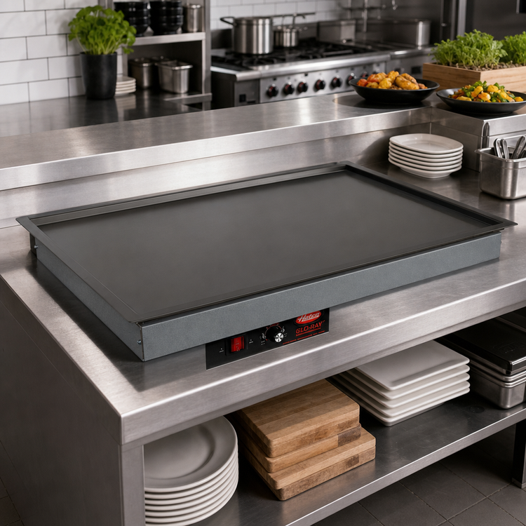 Product image #2 for Hatco Glo-Ray Drop-In Rectangular Heated Shelf with Recessed Top, 43-1/2 x 31-1/2-Inch, 30-Inch Deep