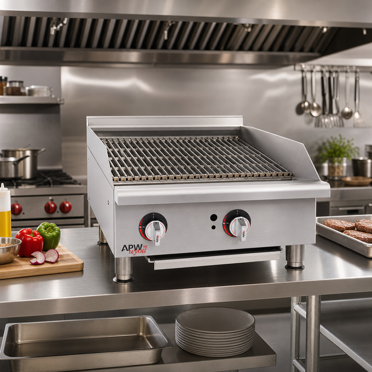 Product image #2 for Workline 36-Inch Gas Countertop CharRock Broiler, 90,000 BTU