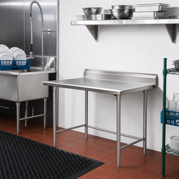 Product image #2 for Straight Clean Dish Table with 8-Inch Backsplash, 24 x 30 Inches, Right-to-Left Operation