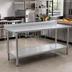 Thumbnail image #2 for Eagle Group Deluxe Series Stainless Steel Work Table with 4-1/2
