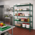 Thumbnail image #2 for Eagle Group Valu-Gard 5-Tier Wire Add-On Shelving Unit, 60 x 18 x 86 Inches, Green Epoxy