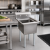 Thumbnail image #2 for John Boos E-Series 1-Compartment Floor Model Sink with 24