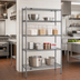 Thumbnail image #2 for Eagle Group Valu-Master Red-i-Pak 4-Tier Stationary Wire Shelving Unit, 48W x 18D x 74H, Pewter Gray Epoxy