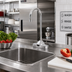 Thumbnail image #2 for ChekPoint Electronic Touchless Deck-Mount Faucet with 4-Inch Centers, Rigid Gooseneck Spout, and Hydro-Generator Power