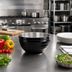 Thumbnail image #2 for Vollrath 1.7 Qt Round Double-Wall Insulated Serving Bowl with Black Exterior and Satin Stainless Steel Interior